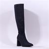 Pedro Anton Glasgow Knee High Heel Boot - Navy Suede